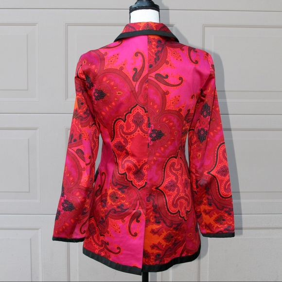 Transitions Dressy Pink Red Black Jacket Small - Picture 5 of 8